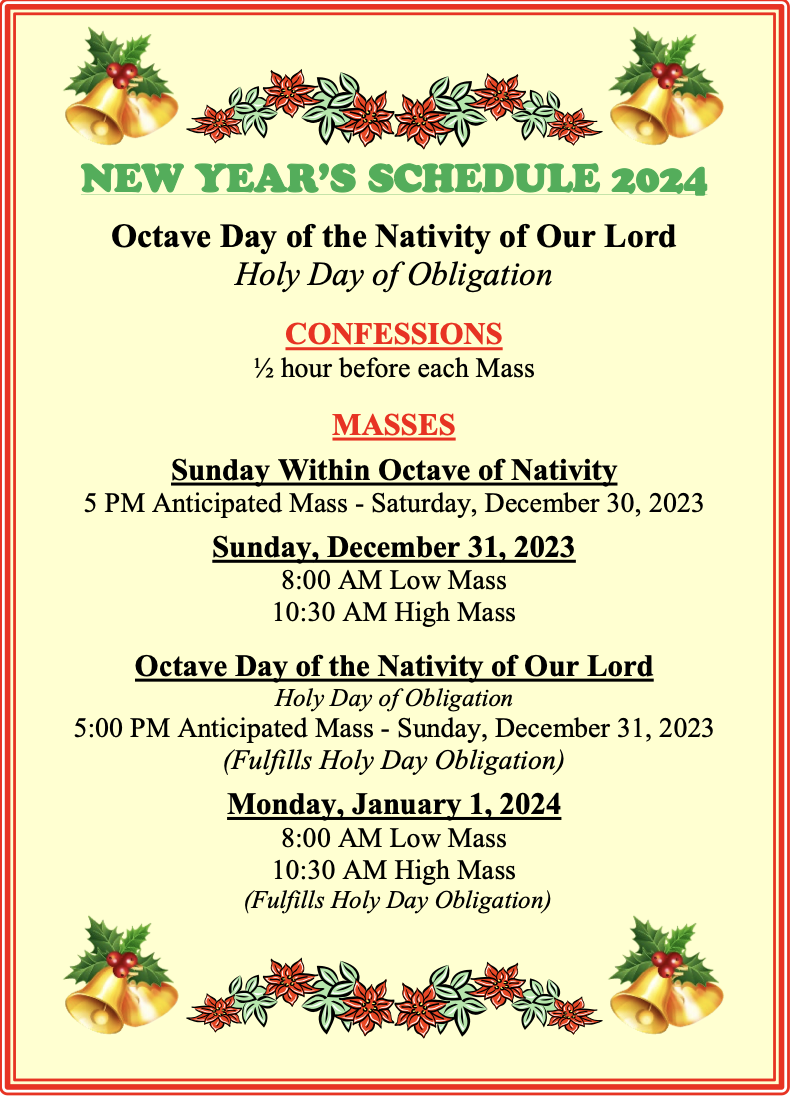 January 1 Holy Day Of Obligation 2024 Lanni Modesta